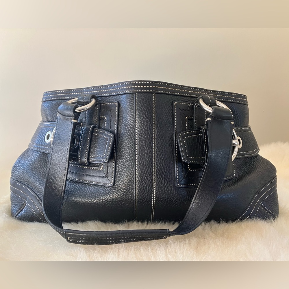 Cole Haan black leather hand bag/purse